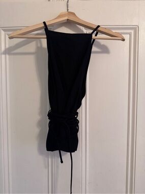 Zara Black Strappy Wrap Top